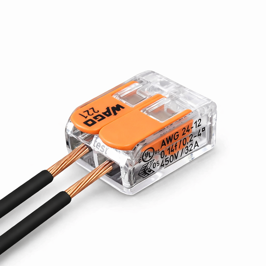 10pcs/30pcs Original WAGO Quick Wiring terminal 221-412 221-413 221-415 0.14-4mm² 2/3/5 holes Push-in Lever wire connector