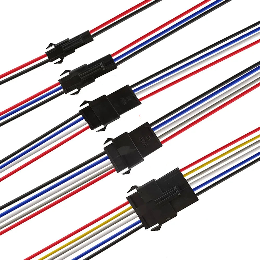 Connecteur JST SM LED 2 à 6 broches câble 22AWG