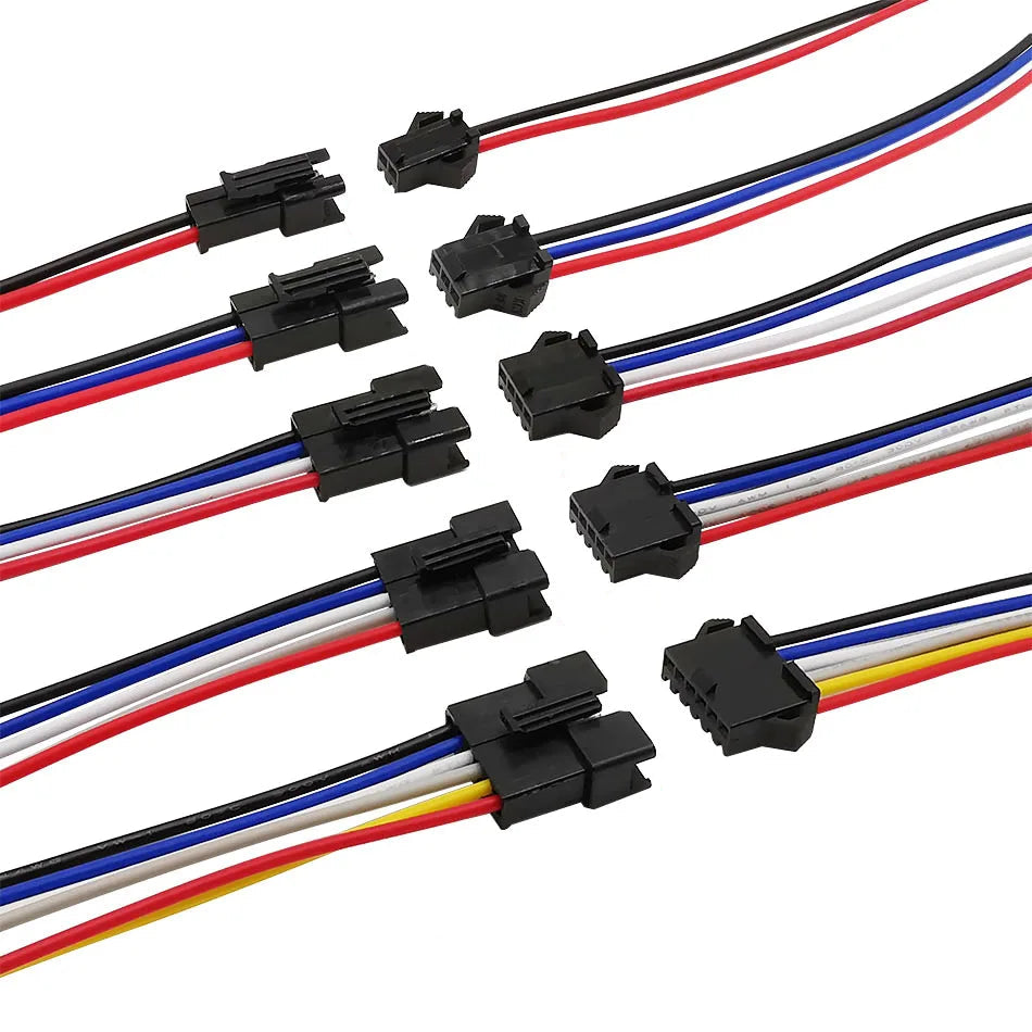 Connecteur JST SM LED 2 à 6 broches câble 22AWG