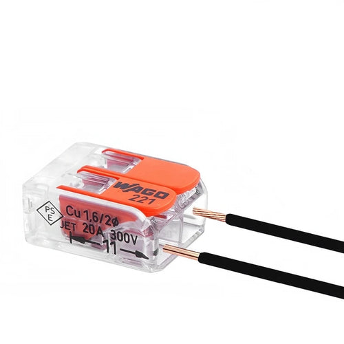 10pcs/30pcs Original WAGO Quick Wiring terminal 221-412 221-413 221-415 0.14-4mm² 2/3/5 holes Push-in Lever wire connector
