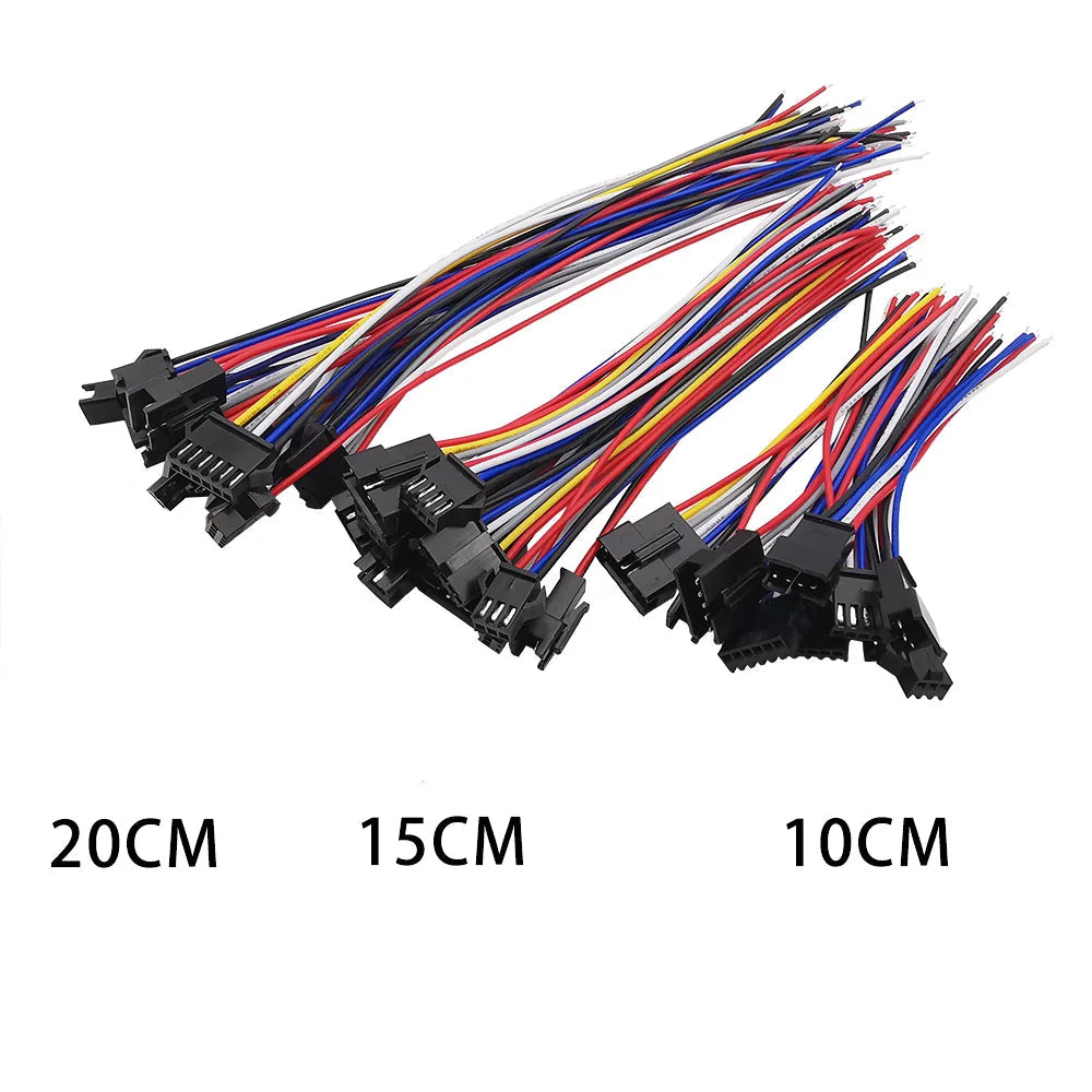 Connecteur JST SM LED 2 à 6 broches câble 22AWG