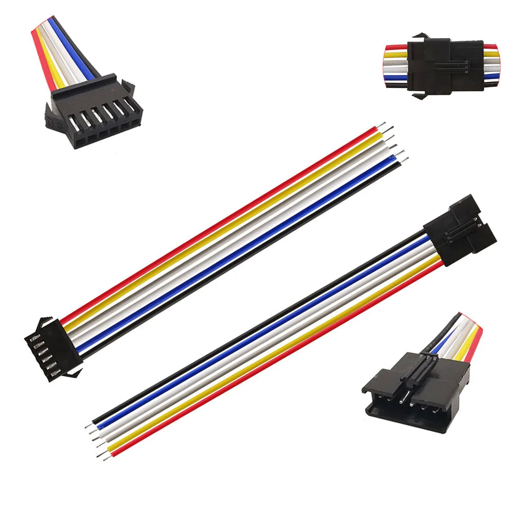 Connecteur JST SM LED 2 à 6 broches câble 22AWG