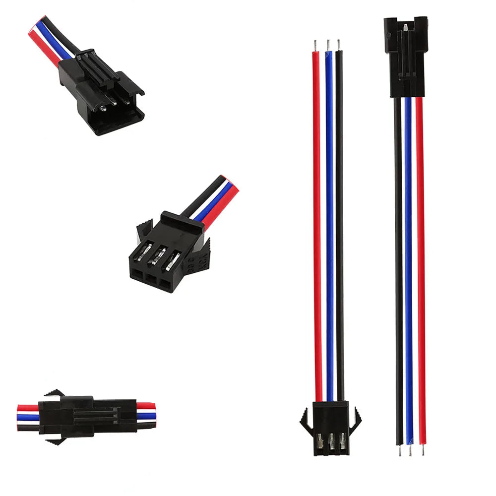 Connecteur JST SM LED 2 à 6 broches câble 22AWG
